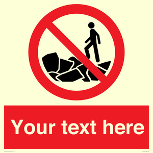 Custom No climbing on rocks